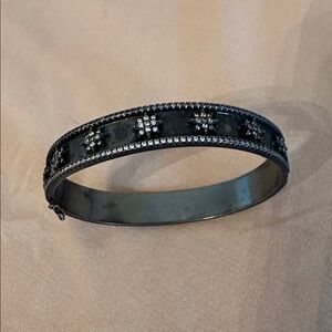 Hematite Cz Bangle Bracelet